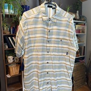 Patagonia Mens A/C Organic Casual Button Down Shirt Large